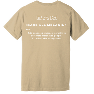 BAM | Bare All Melanin Short Tee - Cream Dem