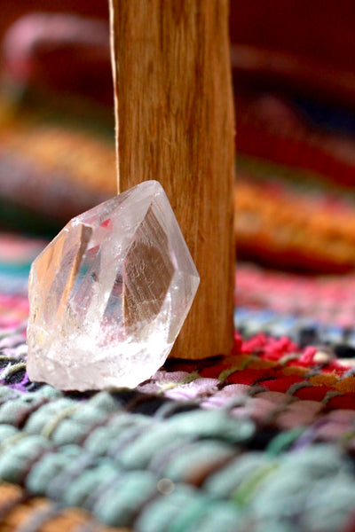 Clarity Cleansing Kit | Clear Quartz Point + 3 Palo Santo Bundle